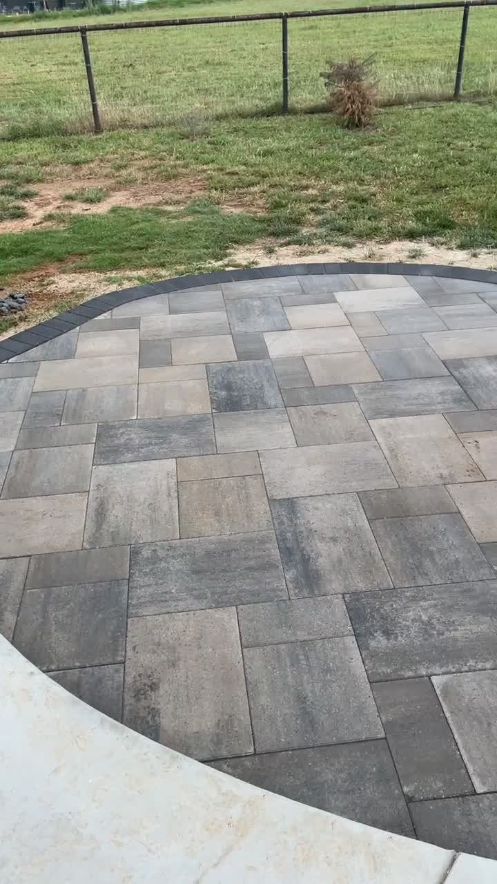 Stone patio in a short project video